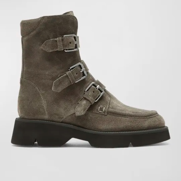 La CANADIENNE benwin Suede Triple Buckle Boots - Picture 1 of 10